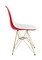 LeisureMod Cresco Molded 2-Tone Eiffel Side Chair with Gold Base